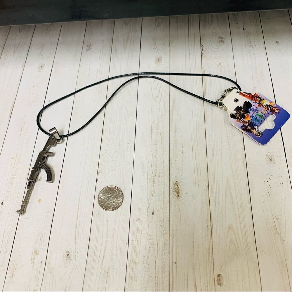 Enameled Gun Necklace